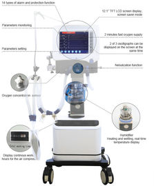 Máquina do ventilador do hospital do ajuste do Temp, instrumento de respiração durável do oxigênio