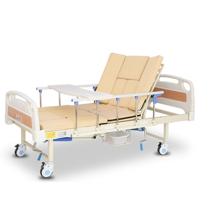 Cama de hospital manual ajustável de nutrição que aumenta para trás camas do estilo do hospital