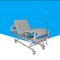 500 - cama de hospital do Portable de 780mm, cama ajustável manual dobrável com IV suporte