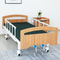 Cama de hospital manual ajustável que levanta para trás a cabeça de madeira da cama das camas do estilo do hospital com trilhos