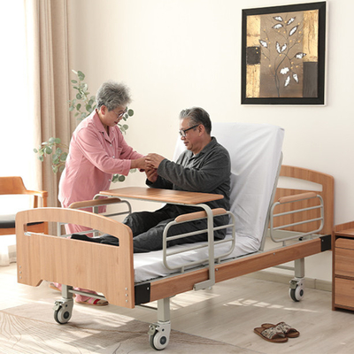 Cama de hospital médica de gerencio automática de nutrição elétrica da cama com a cama da sala de hospital dos trilhos